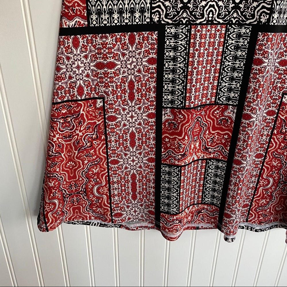 Bcbgeneration Patchwork Print Jersey Dress Size M - image 5